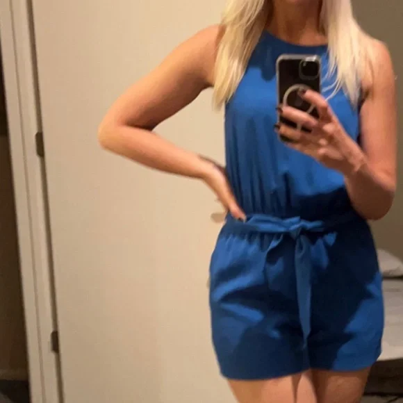 Club Monaco Pants Jumpsuits Club Monaco Taye Blue Romper